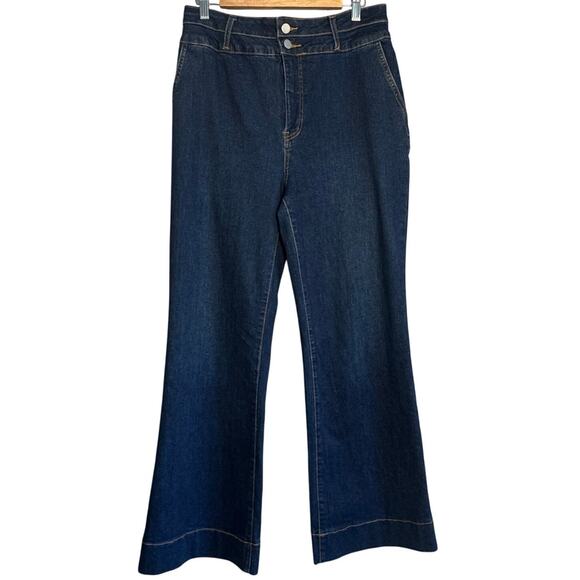 Bagatelle Collection Wide Leg Jeans Size 30 | High Rise Dark Wash Denim Pants - Picture 1 of 8